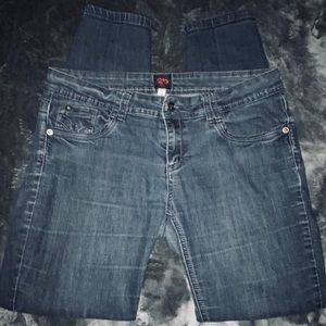 Bebe* Distressed Skinny Jeans